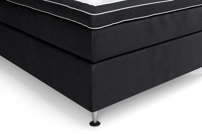 Celine kontinentalseng 140x200cm - Sort / velour - Møbler - Senge - Kontinentalsenge