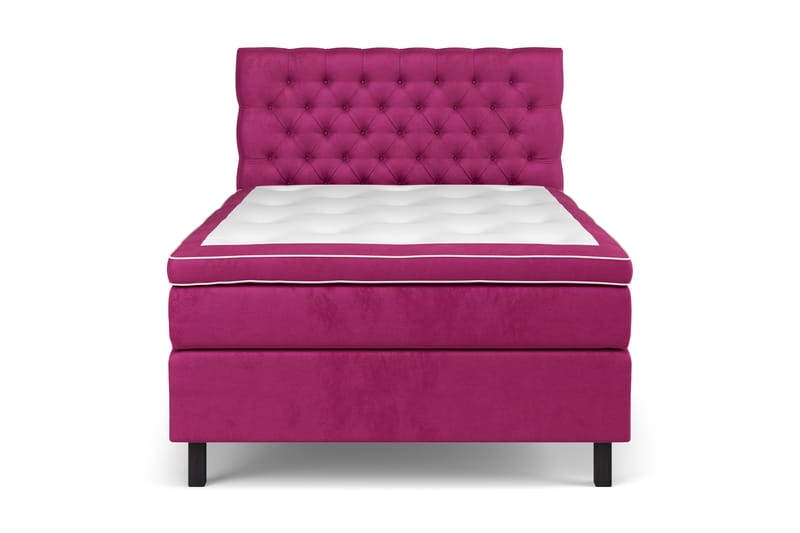 Celine kontinentalseng 140x200cm - Pink / Velour - Møbler - Senge - Kontinentalsenge