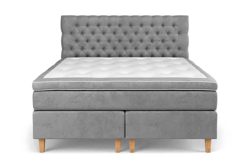 Celine kontinentalseng 160x200cm, Grå / velour
