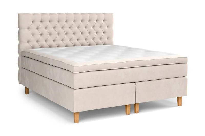 Celine kontinentalseng 180x200cm - Beige / velour - Møbler - Senge - Kontinentalsenge