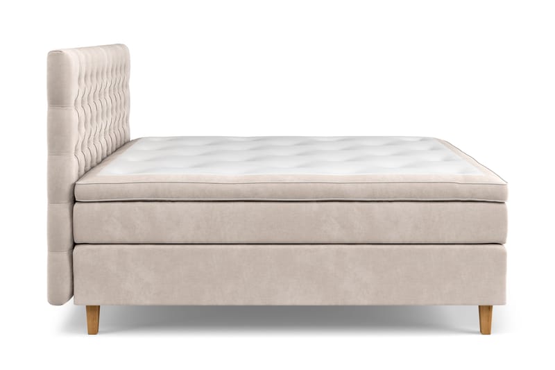 Celine kontinentalseng 180x200cm - Beige / velour - Møbler - Senge - Kontinentalsenge