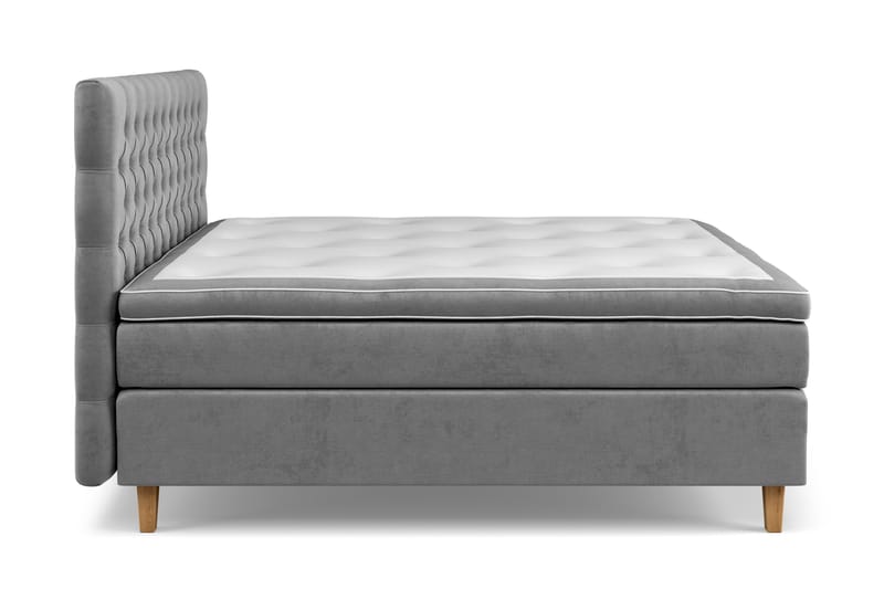 Celine kontinentalseng 180x200cm - Grå / velour - Møbler - Senge - Kontinentalsenge