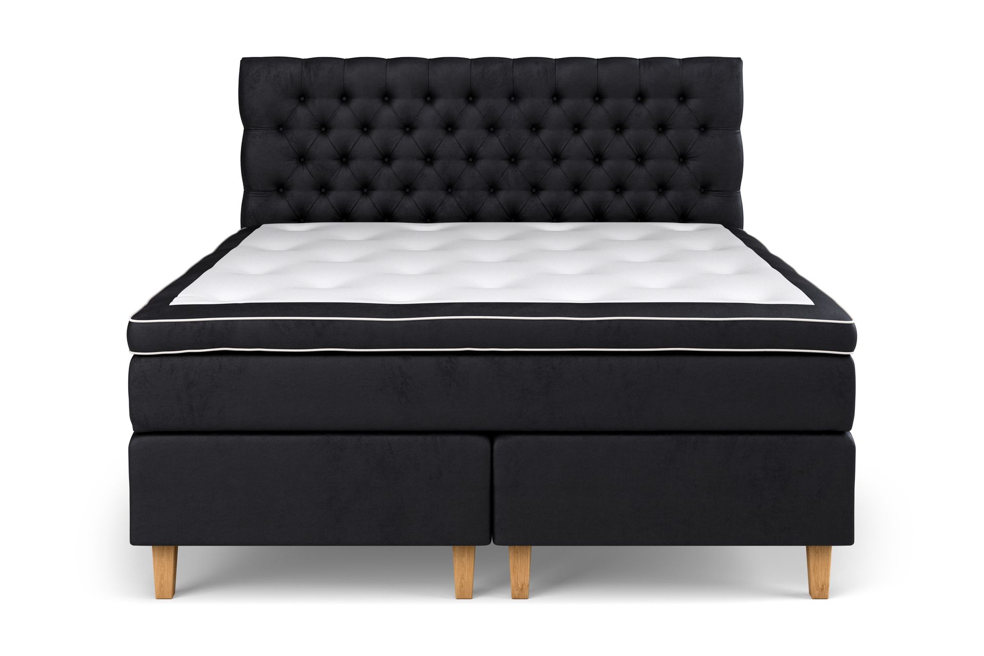 Celine kontinentalseng 180x200cm - Sort / velour - Møbler - Senge - Kontinentalsenge