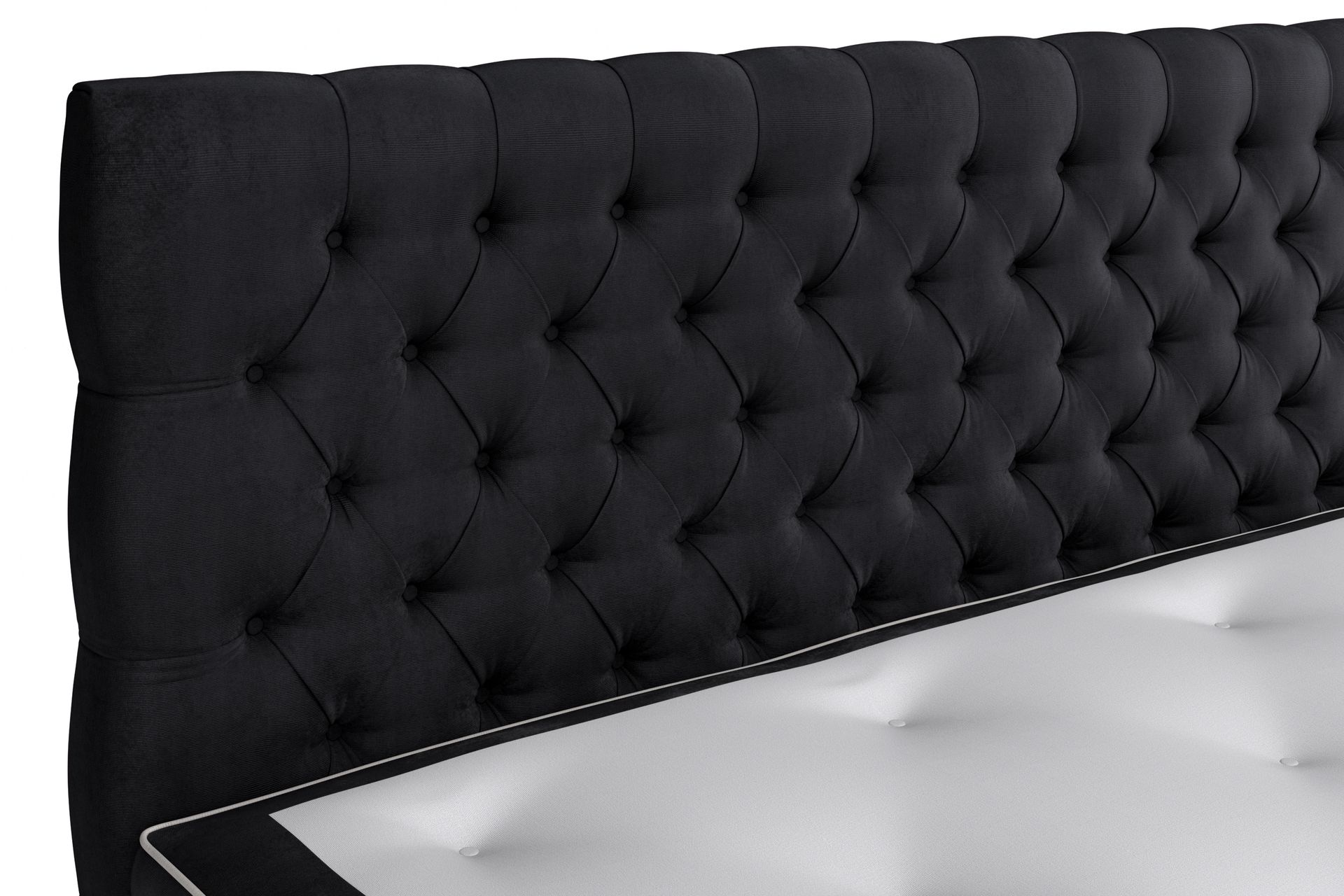 Celine kontinentalseng 180x200cm - Sort / velour - Møbler - Senge - Kontinentalsenge