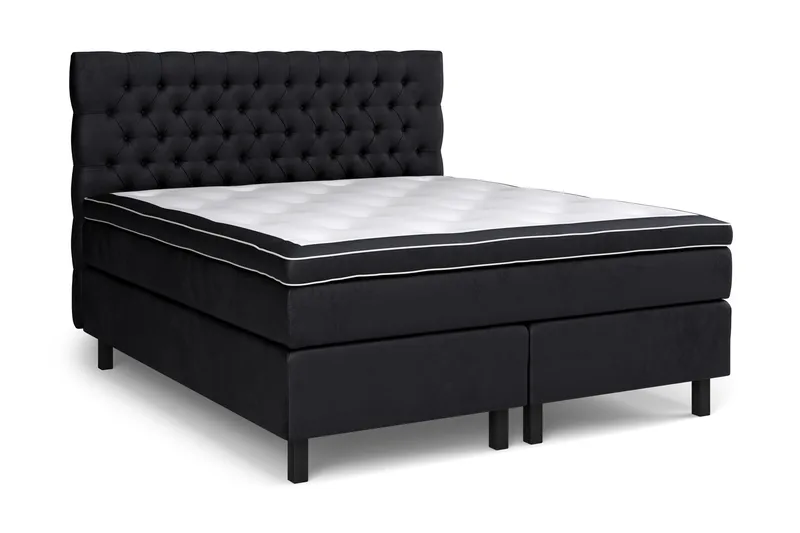 Celine kontinentalseng 180x200cm - Sort / velour - Møbler - Senge - Kontinentalsenge