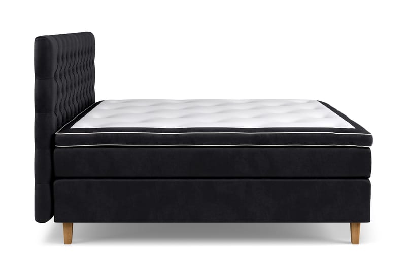 Celine kontinentalseng 180x200cm - Sort / velour - Møbler - Senge - Kontinentalsenge