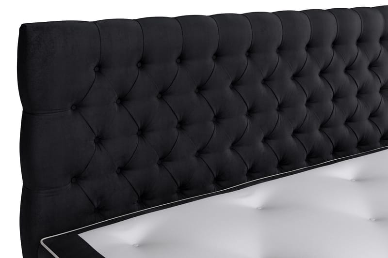 Celine kontinentalseng 180x200cm - Sort / velour - Møbler - Senge - Kontinentalsenge