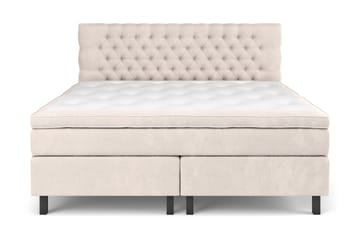 Celine kontinentalseng 210x210cm - Beige / velour - Møbler - Senge - Komplet sengepakke