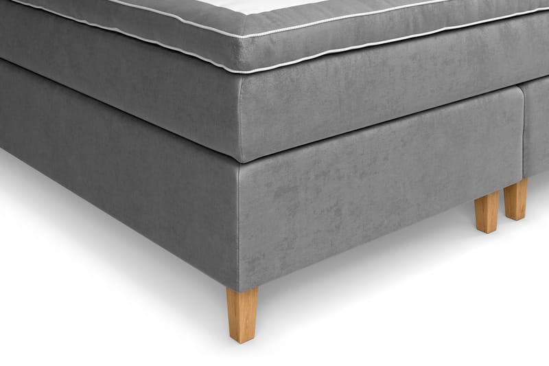 Celine kontinentalseng 210x210cm - Grå / velour - Møbler - Senge - Kontinentalsenge