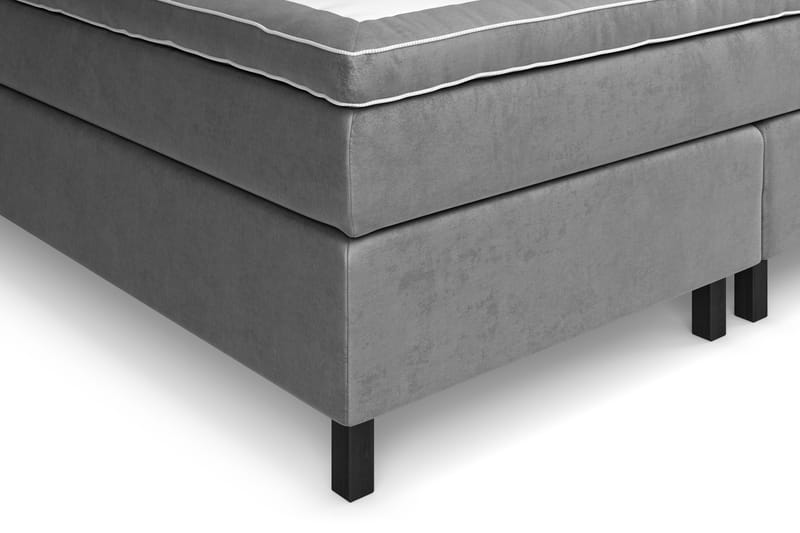 Celine kontinentalseng 210x210cm - Grå / velour - Møbler - Senge - Kontinentalsenge