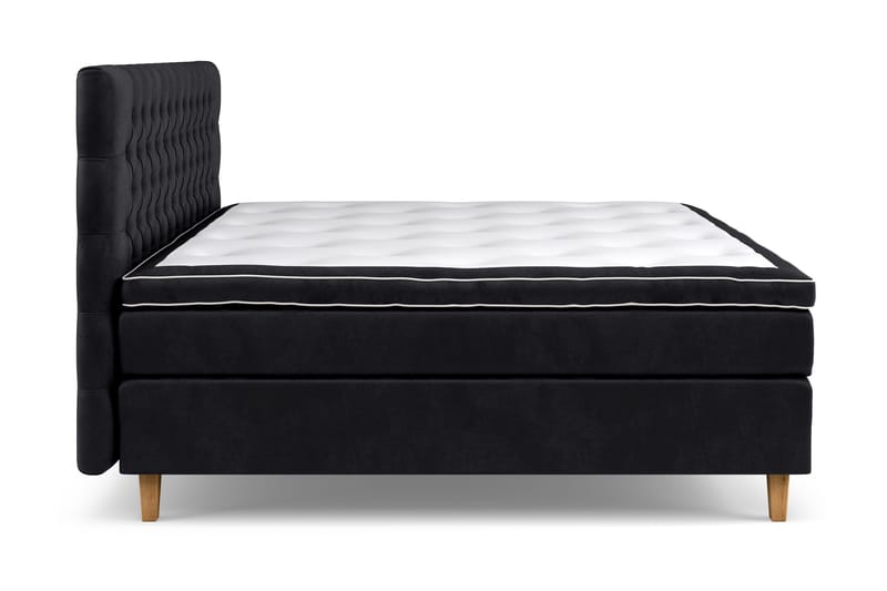 Celine kontinentalseng 210x210cm - Sort / velour - Møbler - Senge - Kontinentalsenge