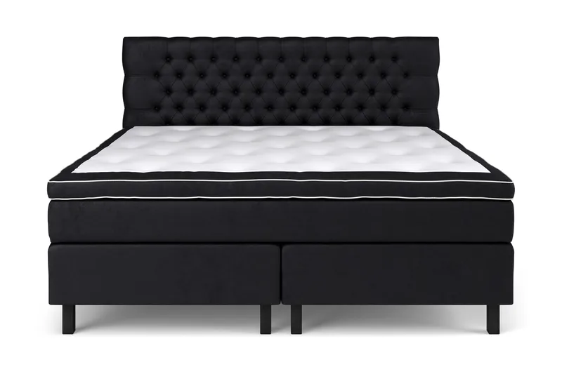 Celine kontinentalseng 210x210cm, Sort / velour