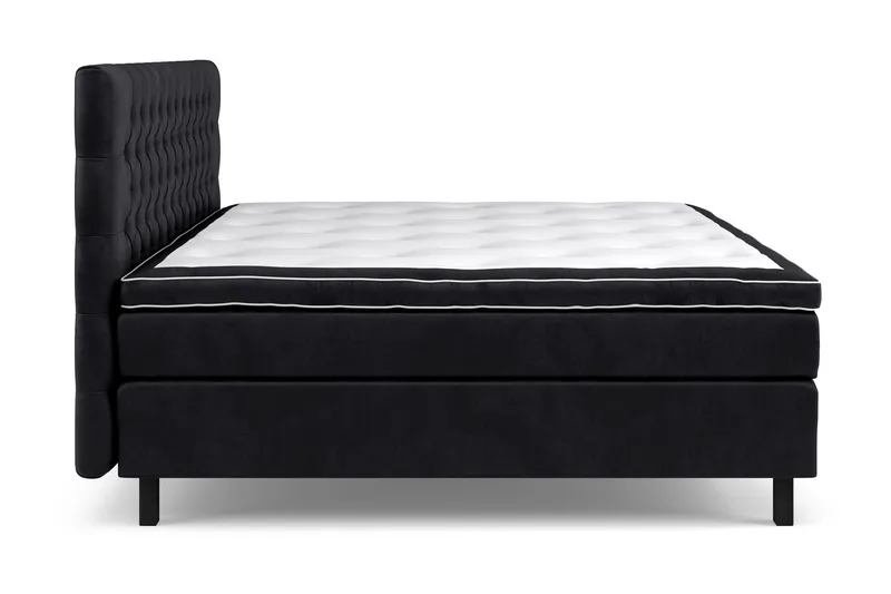 Celine kontinentalseng 210x210cm - Sort / velour - Møbler - Senge - Kontinentalsenge