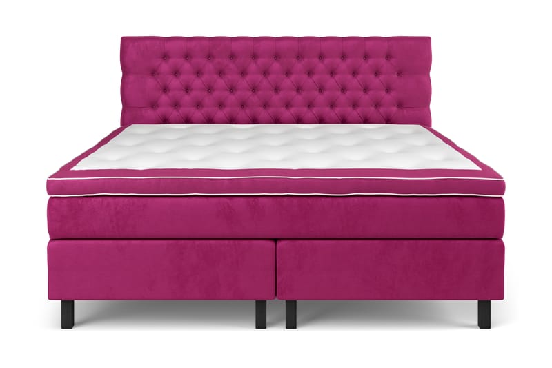 Celine kontinentalseng 210x210cm - Pink / Velour - Møbler - Senge - Kontinentalsenge