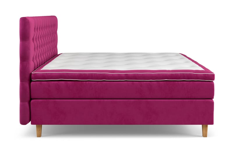 Celine kontinentalseng 210x210cm - Pink / Velour - Møbler - Senge - Kontinentalsenge