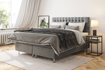 Celine Sengepakke 160x200cm - Grå/Velour - Møbler - Senge - Kontinentalsenge