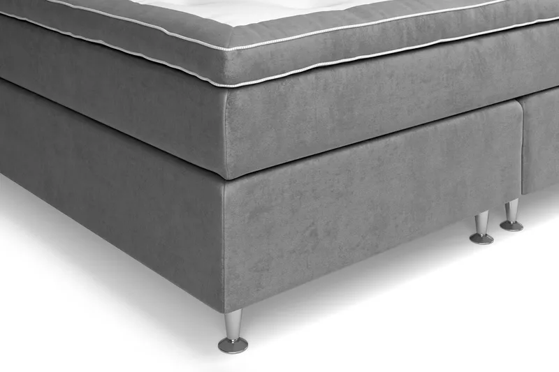 Celine Sengepakke 210x210cm - Grå / velour - Møbler - Senge - Kontinentalsenge