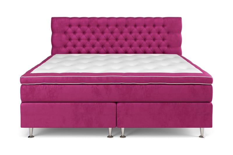 Celine Sengepakke 210x210cm - Pink / Velour - Møbler - Senge - Kontinentalsenge