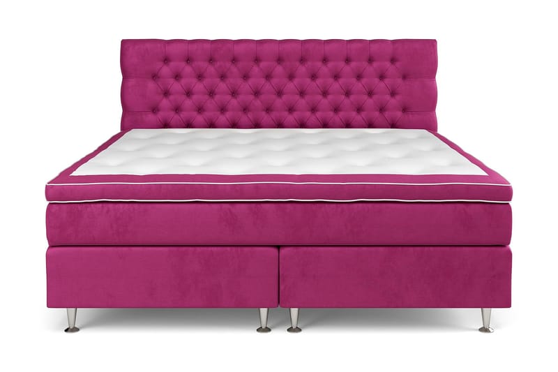 Celine Sengepakke 210x210cm - Pink / Velour - Møbler - Senge - Kontinentalsenge