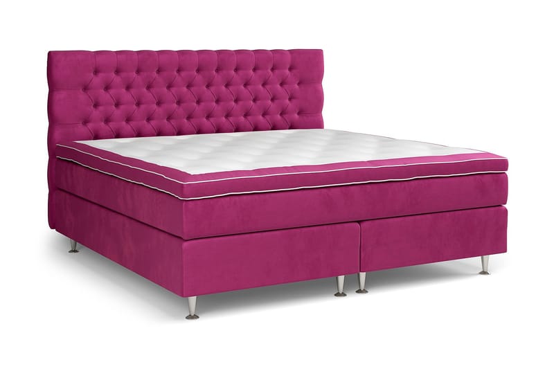 Celine Sengepakke 210x210cm - Pink / Velour - Møbler - Senge - Kontinentalsenge