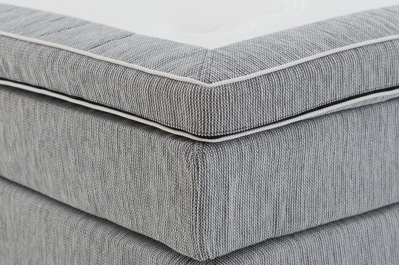 Charleston 140 Kontinentalseng Lysegrå - Møbler - Senge - Kontinentalsenge