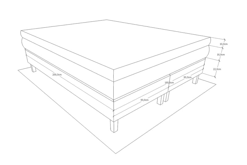Charleston Komplet Sengepakke 160x200 - Sort - Møbler - Senge - Komplet sengepakke