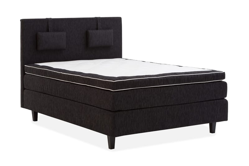 Charleston Kontinentalseng 120x200 hård polyesterskum, sort