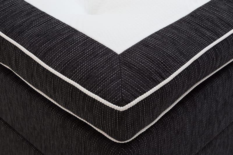 Charleston Kontinentalseng 140x200 hård polyesterskum - sort - Møbler - Senge - Kontinentalsenge