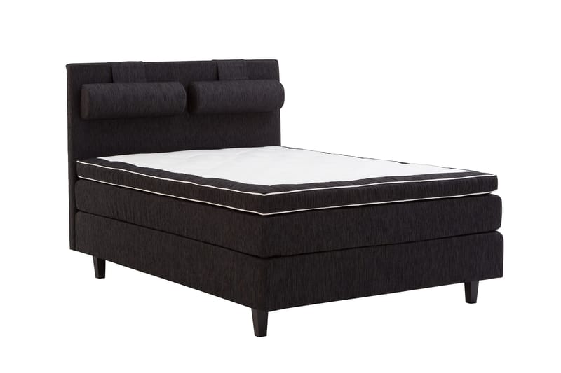 Charleston Kontinentalseng 140x200 hård polyesterskum, sort