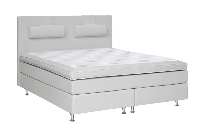Charleston Kontinentalseng 160x200 hård valgbar - Malaga lysegrå - Møbler - Senge - Kontinentalsenge