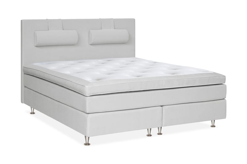 Charleston Kontinentalseng 160x200 hård valgbar - Malaga lysegrå - Møbler - Senge - Kontinentalsenge