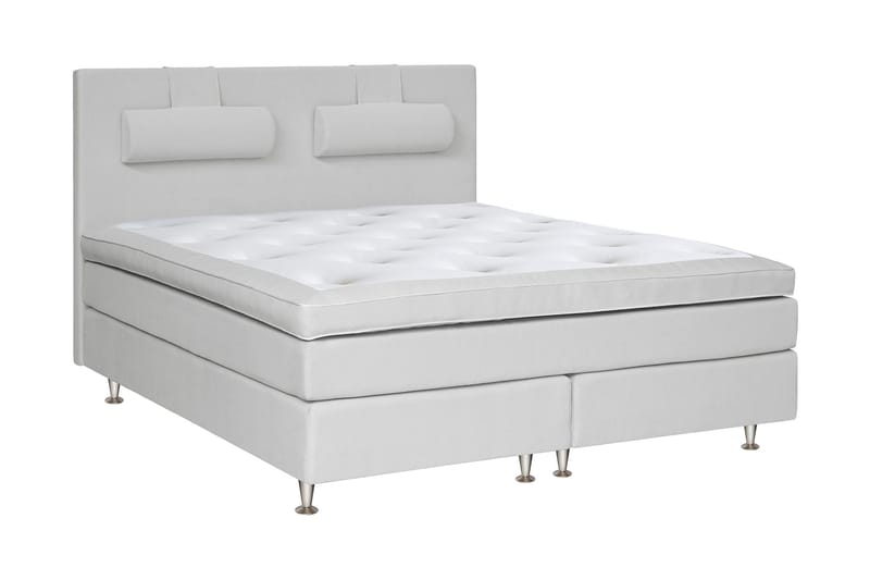 Charleston Kontinentalseng 160x200 hård valgbar - Malaga lysegrå - Møbler - Senge - Kontinentalsenge