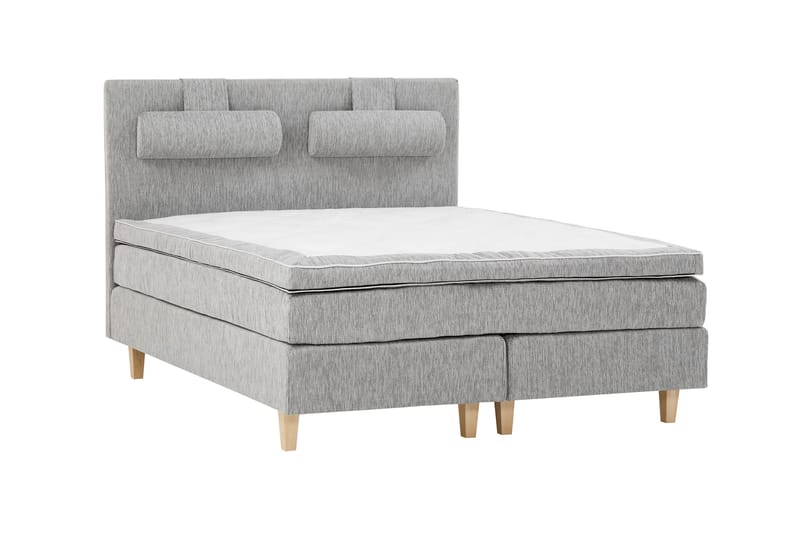 Charleston Kontinentalseng 160x200 hård polyesterskum, lysegrå