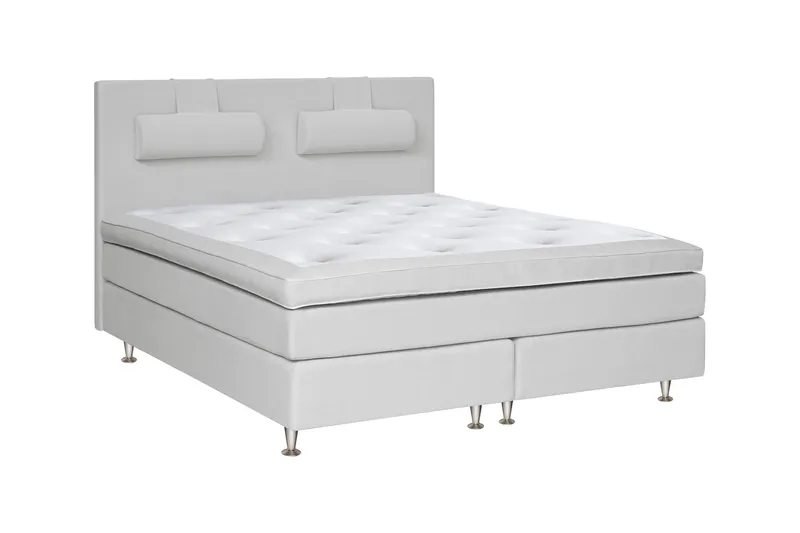 Charleston Kontinentalseng 180x200 hård valgbar, lysegrå