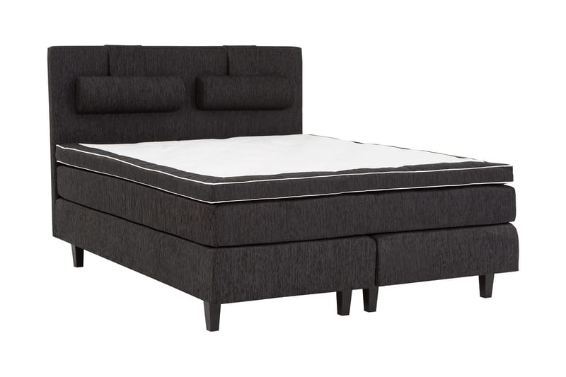 Charleston Kontinentalseng 180x200 hård polyesterskum - sort - Møbler - Senge - Kontinentalsenge