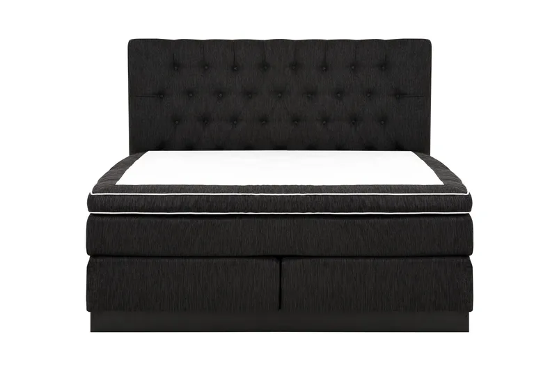 Charleston Kontinentalseng 180x200 hård polyesterskum, sort