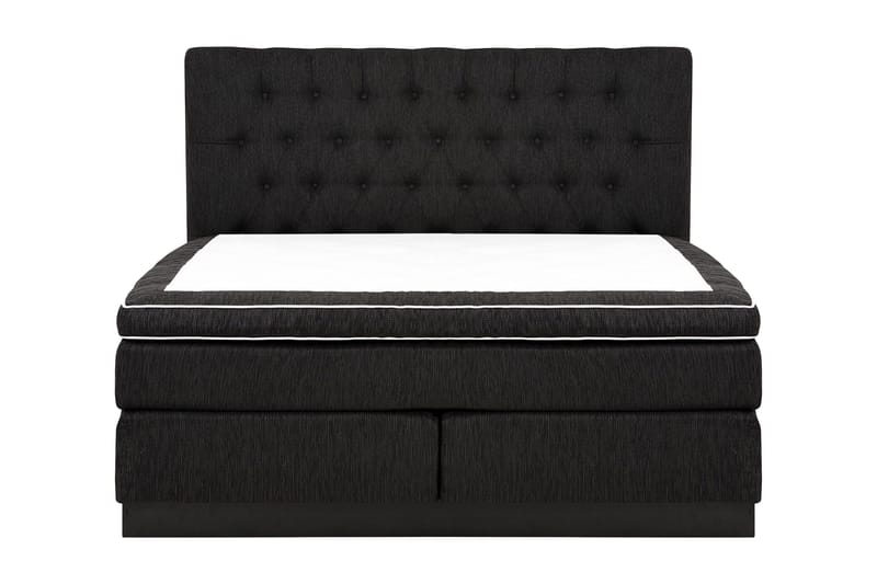 Charleston Kontinentalseng 180x200 hård polyesterskum, sort