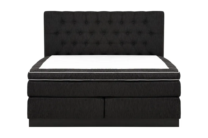 Charleston Kontinentalseng 180x200 hård polyesterskum, sort