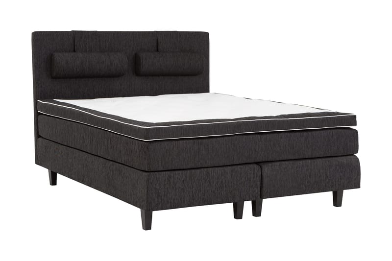 Charleston Kontinentalseng 180x200 hård polyesterskum - sort - Møbler - Senge - Kontinentalsenge