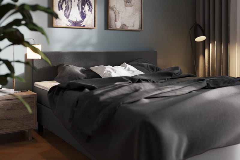 Charm Komplet Sengepakke 120x200 - Mørkegrå - Komplet sengepakke - Kontinentalsenge - Dobbeltsenge