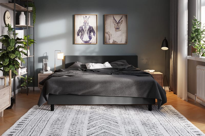 Charm Komplet Sengepakke 160x200 - Mørkegrå - Møbler - Senge - Kontinentalsenge