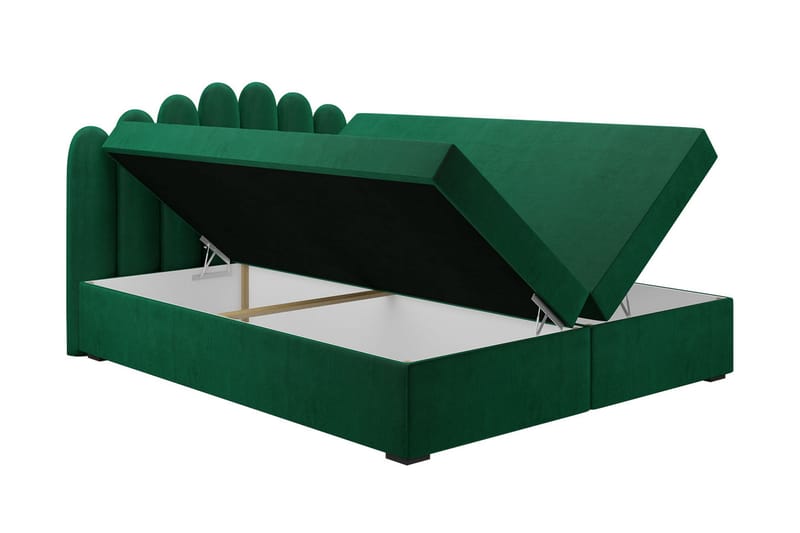 Chepstow Kontinentalseng 180x200 cm Medium - Velour/Mørkegrøn - Møbler - Senge - Kontinentalsenge