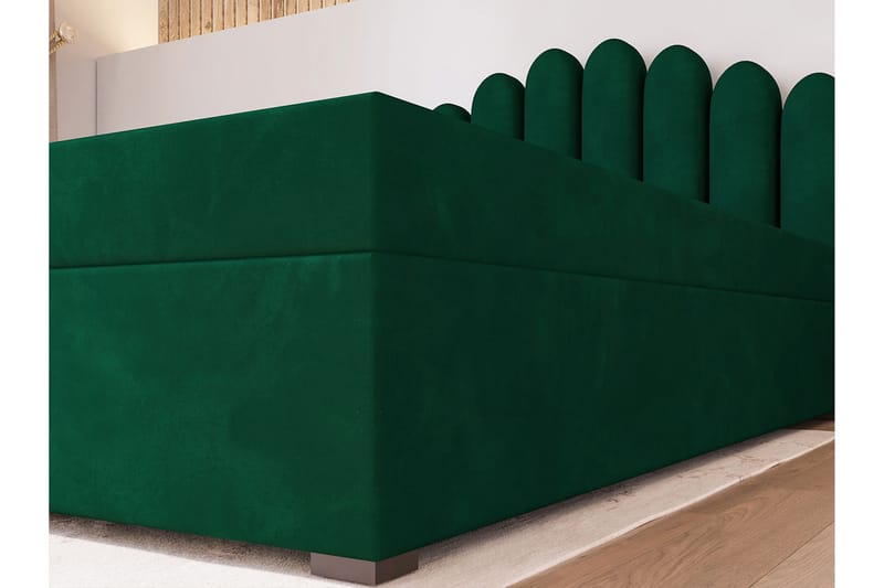 Chepstow Kontinentalseng 180x200 cm Medium - Velour/Mørkegrøn - Møbler - Senge - Kontinentalsenge
