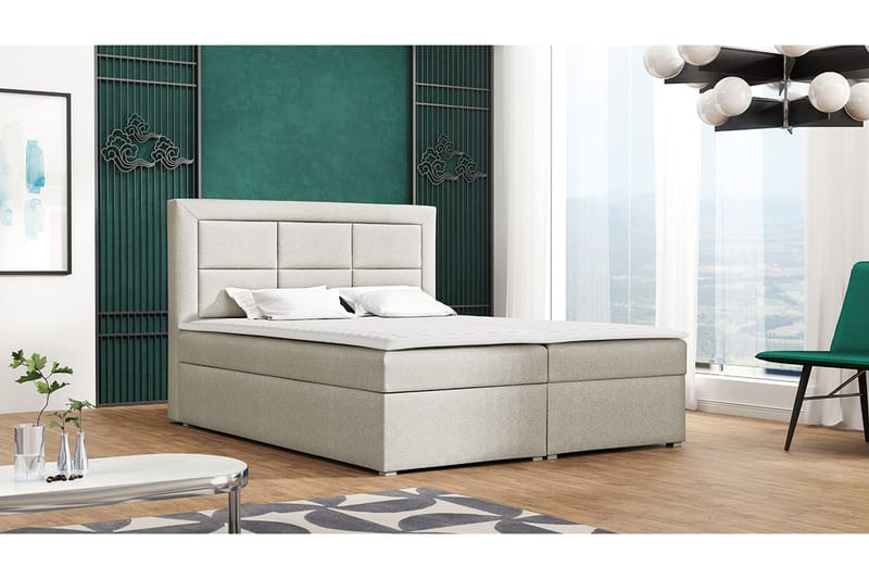Clasic Box Kontinentalseng 160x215 cm - Beige - Møbler - Senge - Kontinentalsenge