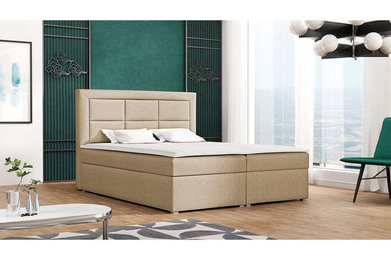 Clasic Box Kontinentalseng 160x215 cm - Beige - Kontinentalsenge