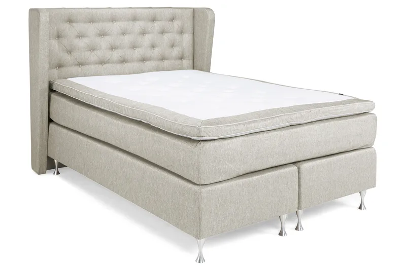 Cloud Komplet Sengepakke 140x200 - Beige/Hvid - Møbler - Senge - Kontinentalsenge