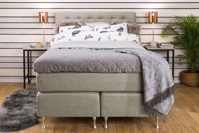 Cloud Komplet Sengepakke 140x200 - Beige/Hvid - Møbler - Senge - Kontinentalsenge