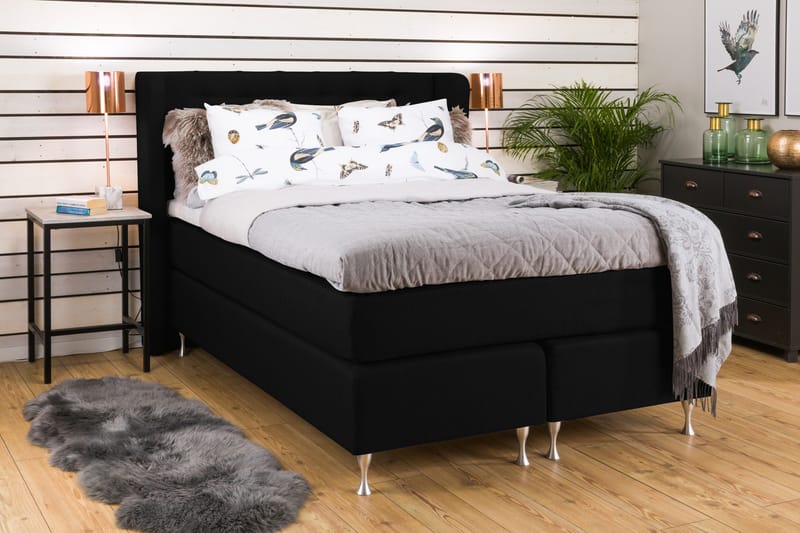 Cloud Komplet Sengepakke 140x200 - Sort/Hvid - Møbler - Senge - Kontinentalsenge