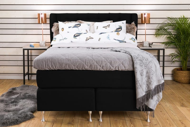 Cloud Komplet Sengepakke 140x200 - Sort/Hvid - Møbler - Senge - Kontinentalsenge