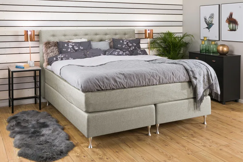 Cloud Komplet Sengepakke 160x200 - Beige - Møbler - Senge - Kontinentalsenge